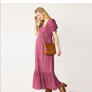 Maternity Sonoma Goods For Life® Smocked Sleeve Babydoll Maxi Dress